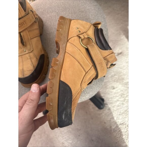 Ralph Lauren Men's Leather Duck Boots Low Top Polo Sport Size 9 - Picture 8 of 12